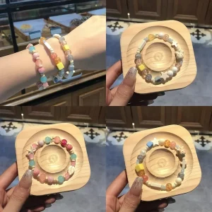 Ceramic Beaded Bracelets for Women Wholesale Colorful Temperament Sweet and Cute Girly Bracelets Niche Versatile Hand Accessorie