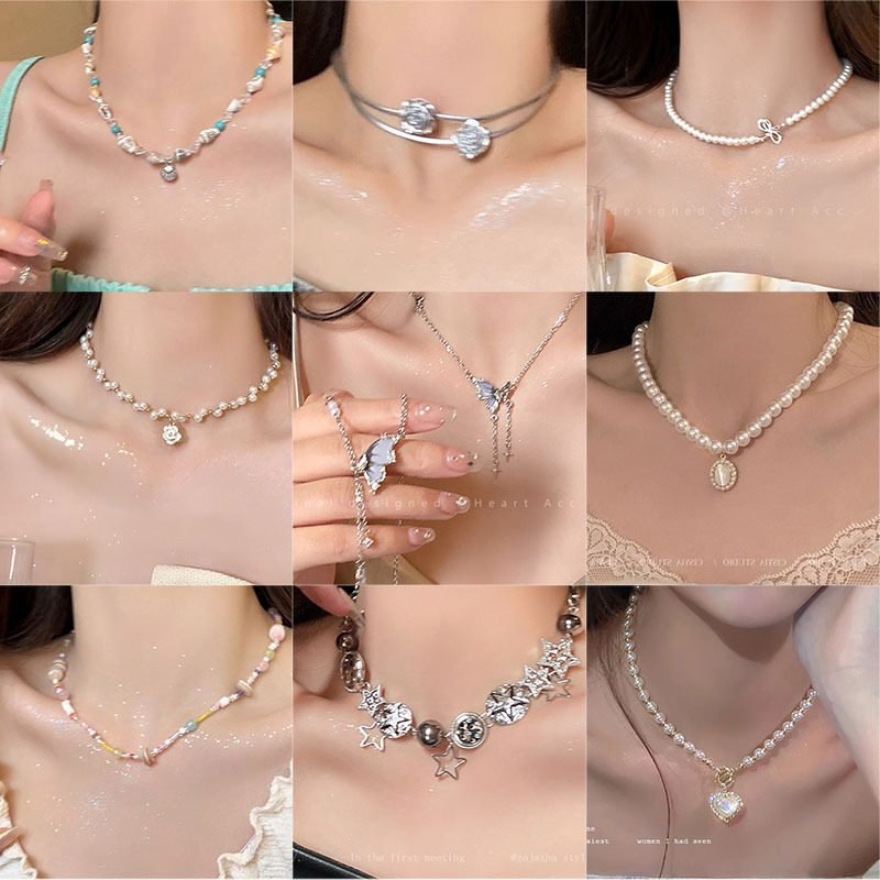 High-End Trendy Butterfly Pearl Necklace Women Ins Style Versatile New Arrival Delicate Luxury Accessory Elegant Choker Chain