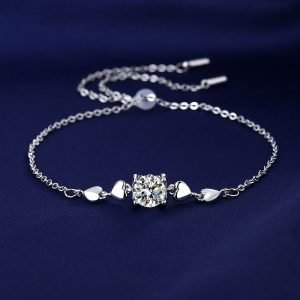 New bull head bracelet one carat moissanite micro-inlaid ladies' hand jewelry pull-out adjustment