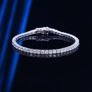 10 Points Moissanite Bracelet Tennis Chain S925 Sterling Silver Simple Temperament Niche Design Light Luxury Exquisite Hand Jewelry