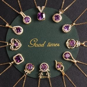 2025 New Purple Zircon Pendant Female Niche Design Ins Wind Everything Love Ziqidong Pendant
