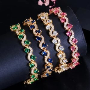 Cross Color Jewelry Zircon Seven Color European And American Bracelet Women's Bracelet Wholesale