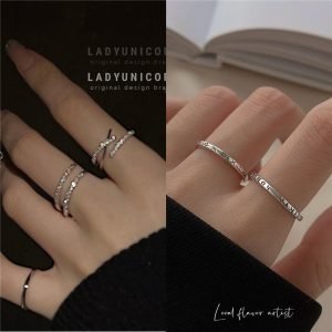 Ins High-end Love Ring Female Niche Design Light Luxury All-match Cold Style Open Adjustable Index Finger Ring