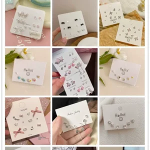 Hot Selling Stud Earring Set Korean Style Alloy Animal And Heart Design Simple Fashion Women’s Earrings Free Shipping