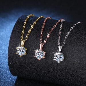Moissanite Tennis Choker Necklace for Women, Dainty Straight Row Pendant Necklace Sparkling Clavicle Chain Fine Jewelry Gift
